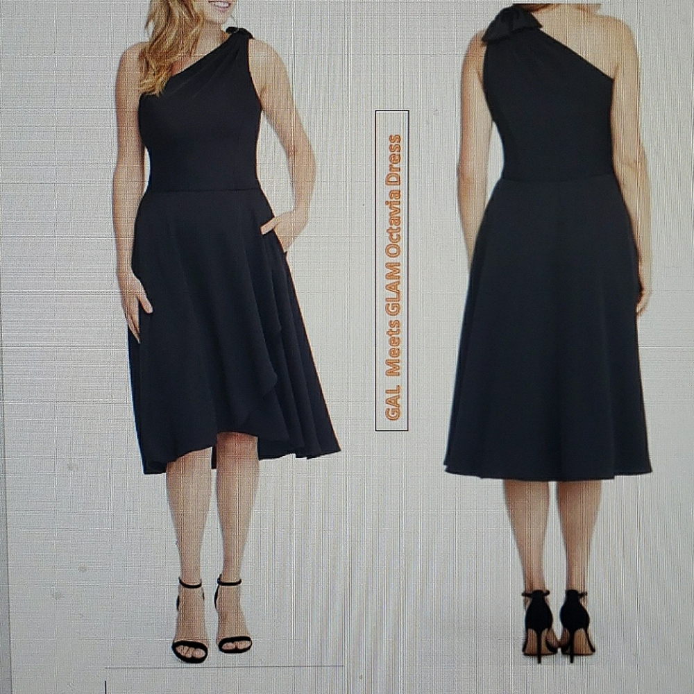 Gal Meets Glam Octavia Crepe One Shoulder Dress